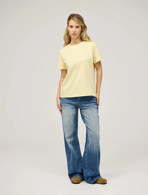 Сливочная базовая футболка